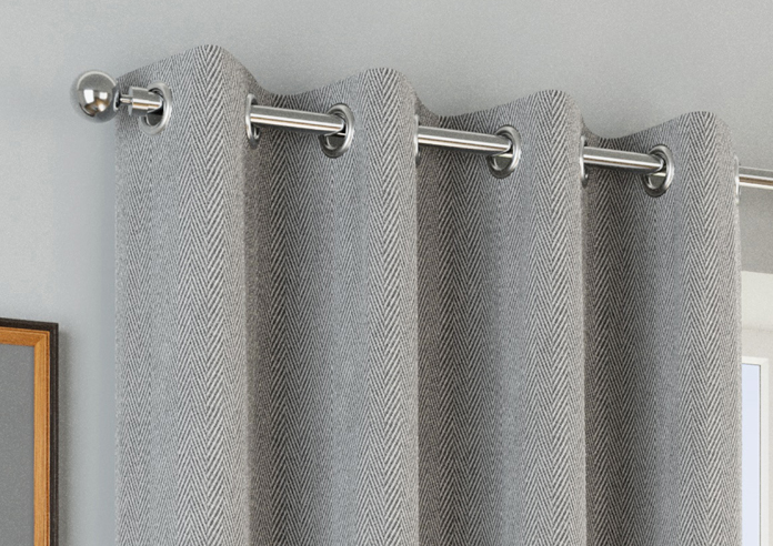 Chester (Blackout) Eyelet, Grey - Ready Made Curtains - Image 9